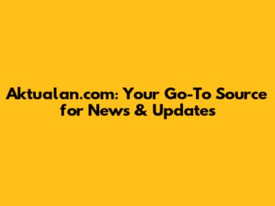Aktualan.com: Your Go-To Source for News & Updates