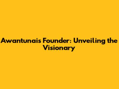 Awantunai's Founder: Unveiling the Visionary