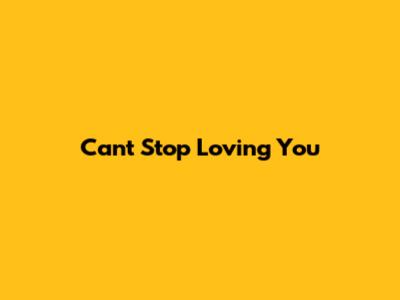 Can't Stop Loving You