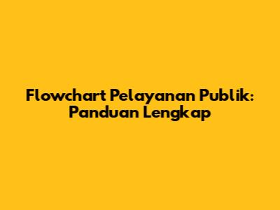 Flowchart Pelayanan Publik: Panduan Lengkap