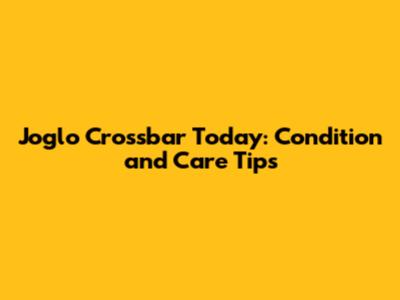 Joglo Crossbar Today: Condition and Care Tips