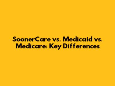 SoonerCare vs. Medicaid vs. Medicare: Key Differences