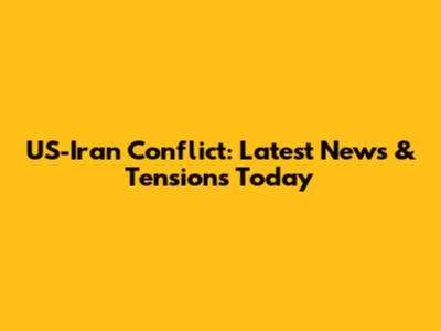 US-Iran Conflict: Latest News & Tensions Today