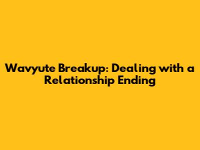 Wavyute Breakup: Dealing with a Relationship Ending